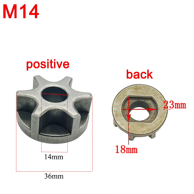 M10/M14/M16 Шестерня бензопилы 100 115 125 150 180 Замена для угловых шлифовальных машин Шестерня для цепной пилы кронштейн аксессуары для электроинструмента