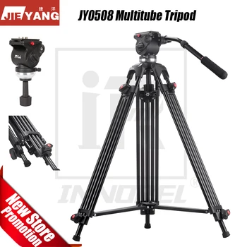 

JIEYANG JY0508 JY-0508 Professional Multitube Tripod Stand Fluid Head For Video DSLR Camera Panoramic Shooting Film Movie