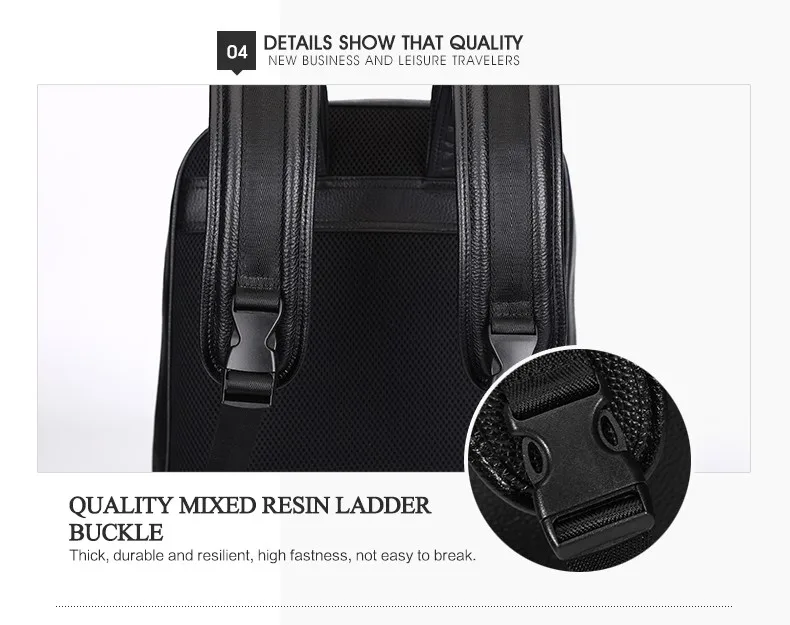 BISON DENIM 2017 Genuine Leather Backpack School Laptop Backpack Travel Backpack Male Fashion Backpack Schoolbag N2337 24