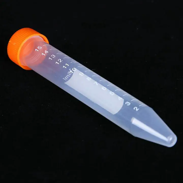 Forma de Tubo de Centrífuga com Graduação Tubo de Centrífuga com Tampa de Rosca de Plástico Lote Afiada V-em Inferior Fundo Cônico 50 Pçs - 15ml 3 de Tubo de Centrífuga com Graduação inferior,