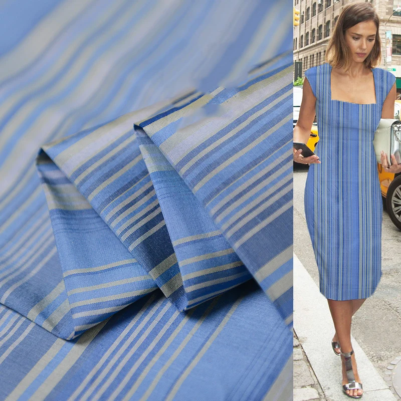 

Blue purple time 100% silk taffeta silk fabric with its own luminescent body memory silk