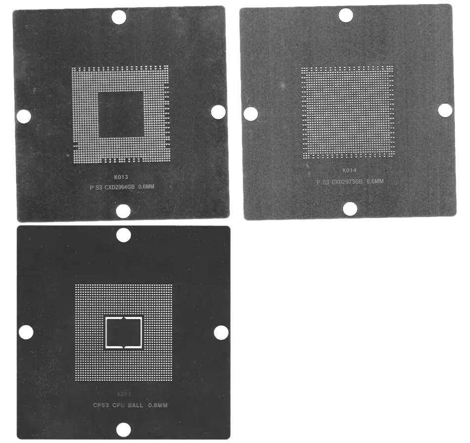 11 шт 90x90 мм BGA Rebaling Трафареты комплект для PS3 Процессор GPU CXR714120 CXD2964GB CXD2973GB/xbox 360 CSP HANA