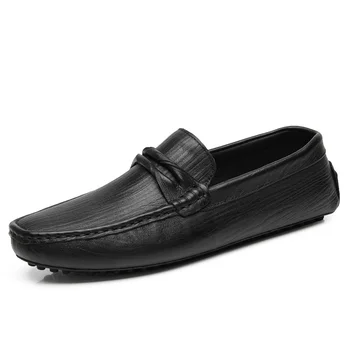 

Peas Spring Summer Men's Loafers Comfortabl Flat Casual Shoes Men Breathable Slip-On Soft Leather Driving Shoes Moccasins *98211
