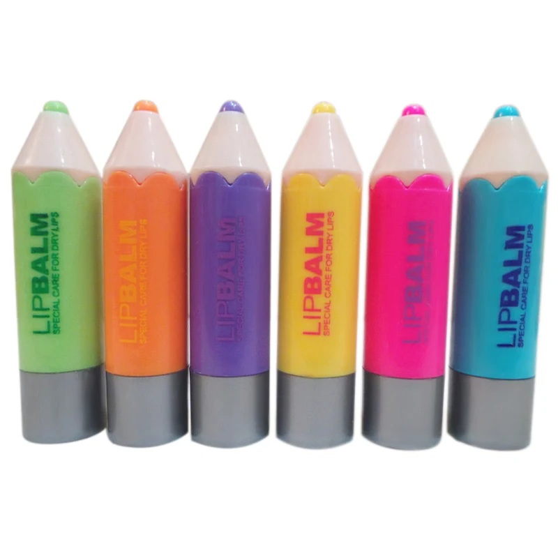 

High Quality Professional Lip Balm Crayons Funny Pencil Shaped Moisturizer Lip Stick Balm Gloss Tool