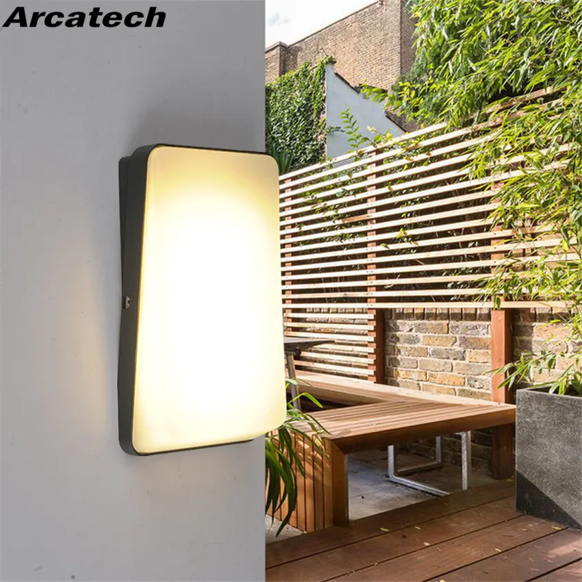 

LED Outdoor Waterproof Wall Light 12W LED Garden Wall Lamp Aisle Light Exterior Wall Balcony Corridor Aluminum Lighting NR44
