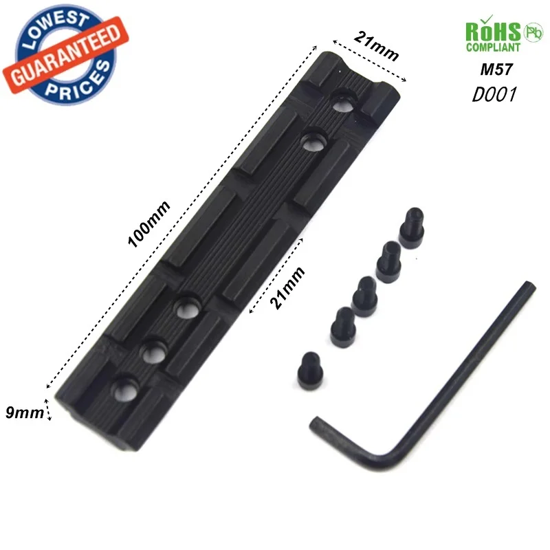

AloneFire 1pc M57 Tactical Sporting Picatinny Weaver Rail Scope Mount Screws + Wrench HuntingAccessories Width 21mm Length 100mm