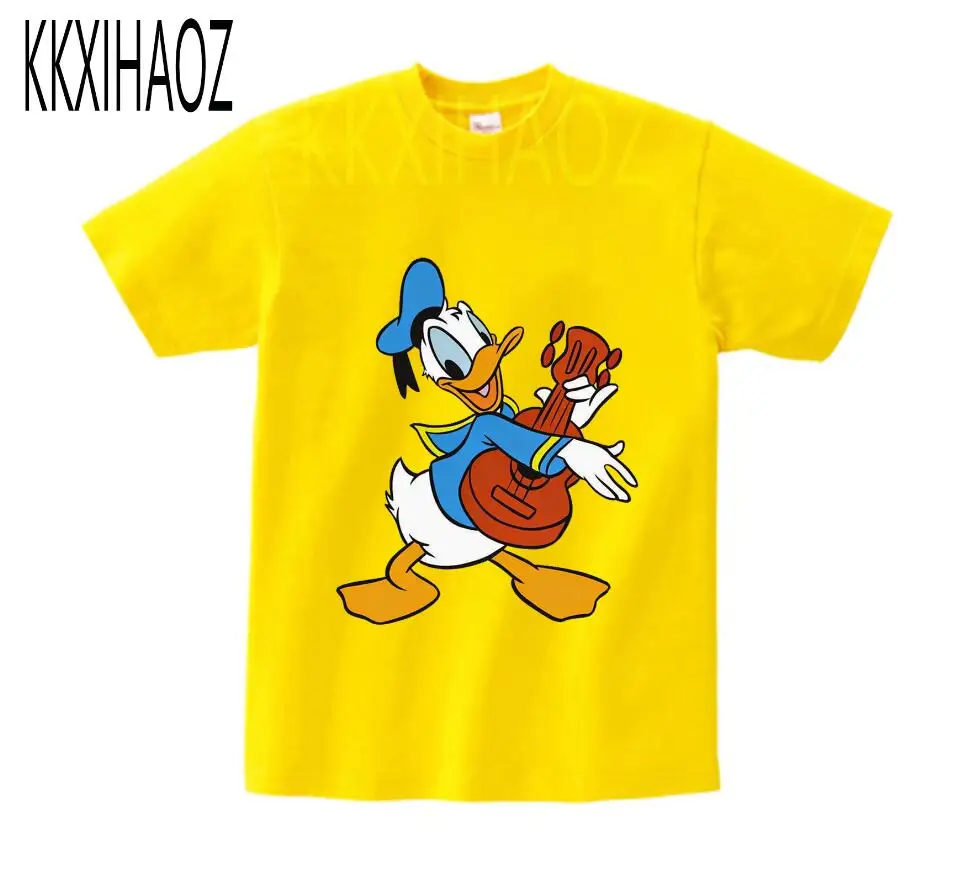 Детская футболка с Микки Маусом футболка с героями мультфильмов для мальчиков и девочек детские летние топы с короткими рукавами, Детская разноцветная одежда От 2 до 12 лет N - Цвет: yellow childreTshirt