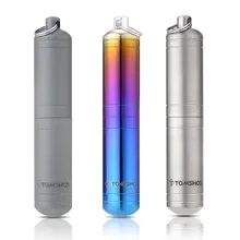 TOMSHOO титановая коробка для таблеток водонепроницаемый держатель для таблеток для лекарств брелок контейнер для кемпинга на открытом воздухе дорожный набор на случай аварии