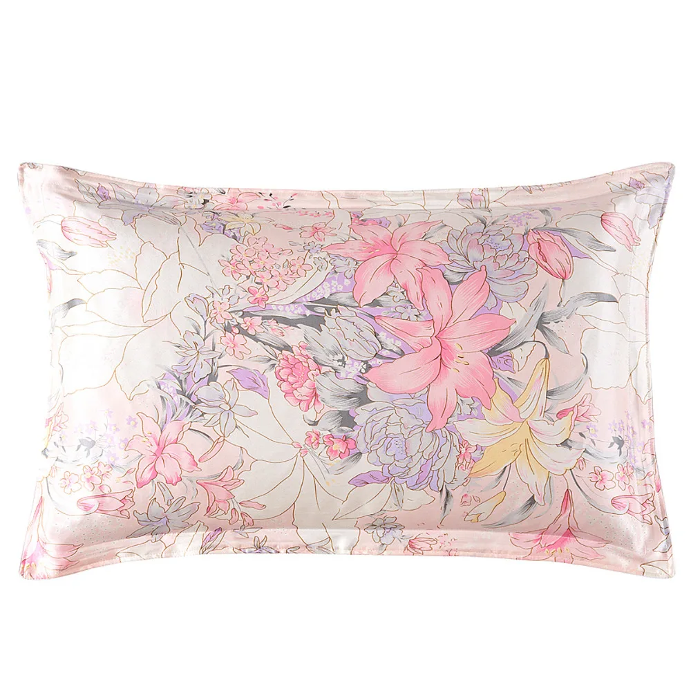 New 100% Mulberry Charmeuse Silk Bedding Set 3PCS Duvet Cover Pillowcase Floral Multicolor Multi Size 4