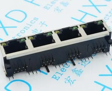 RJ45 56 1*2 / 1*4 с лампой 4 рта светодиодными лампами 1x4 экранированная розетка |