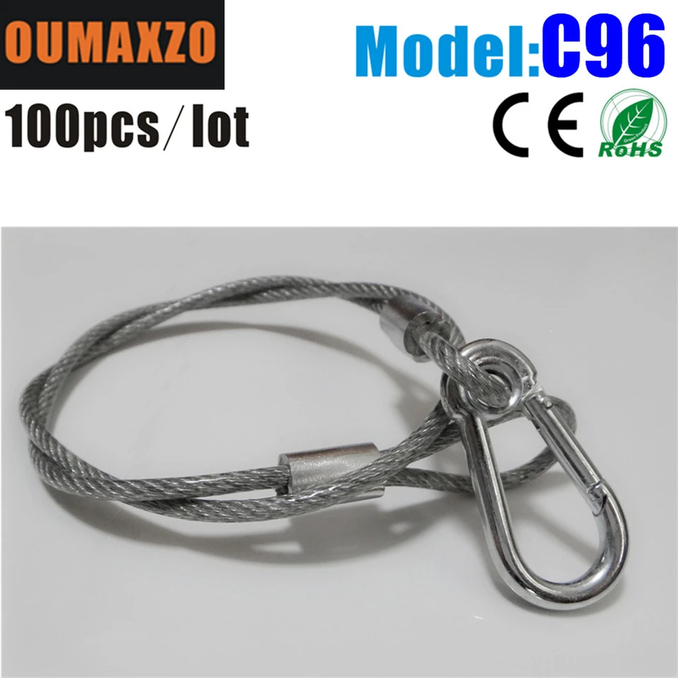 100pcs/lot Stage Bar Light Stainless Steel Wire Safety Security Cable