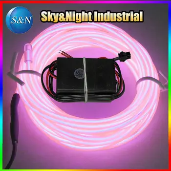 

(Pink) Wholesale 2.3mm 15M El Wire/Neon light/Tube/Flexible wire/Flashing cable +12V Inverter