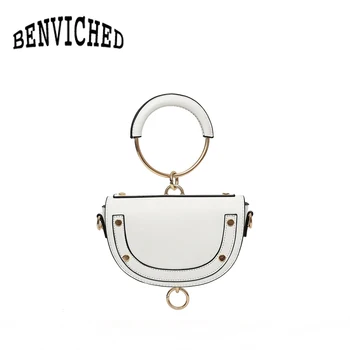 

Benviched New European And American Fashion Saddle Bag Round Handbag Spring And Summer Shoulder Messenger Bag R143