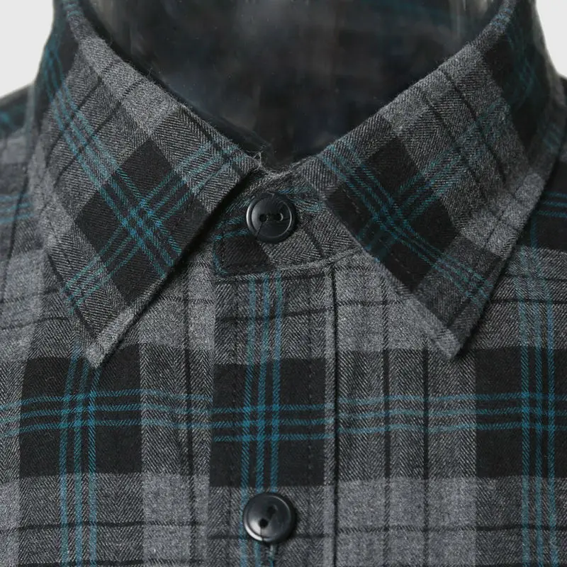 Рубашка мужская с длинным рукавом хлопок в клетку западном стиле|men plaid shirt|pattern