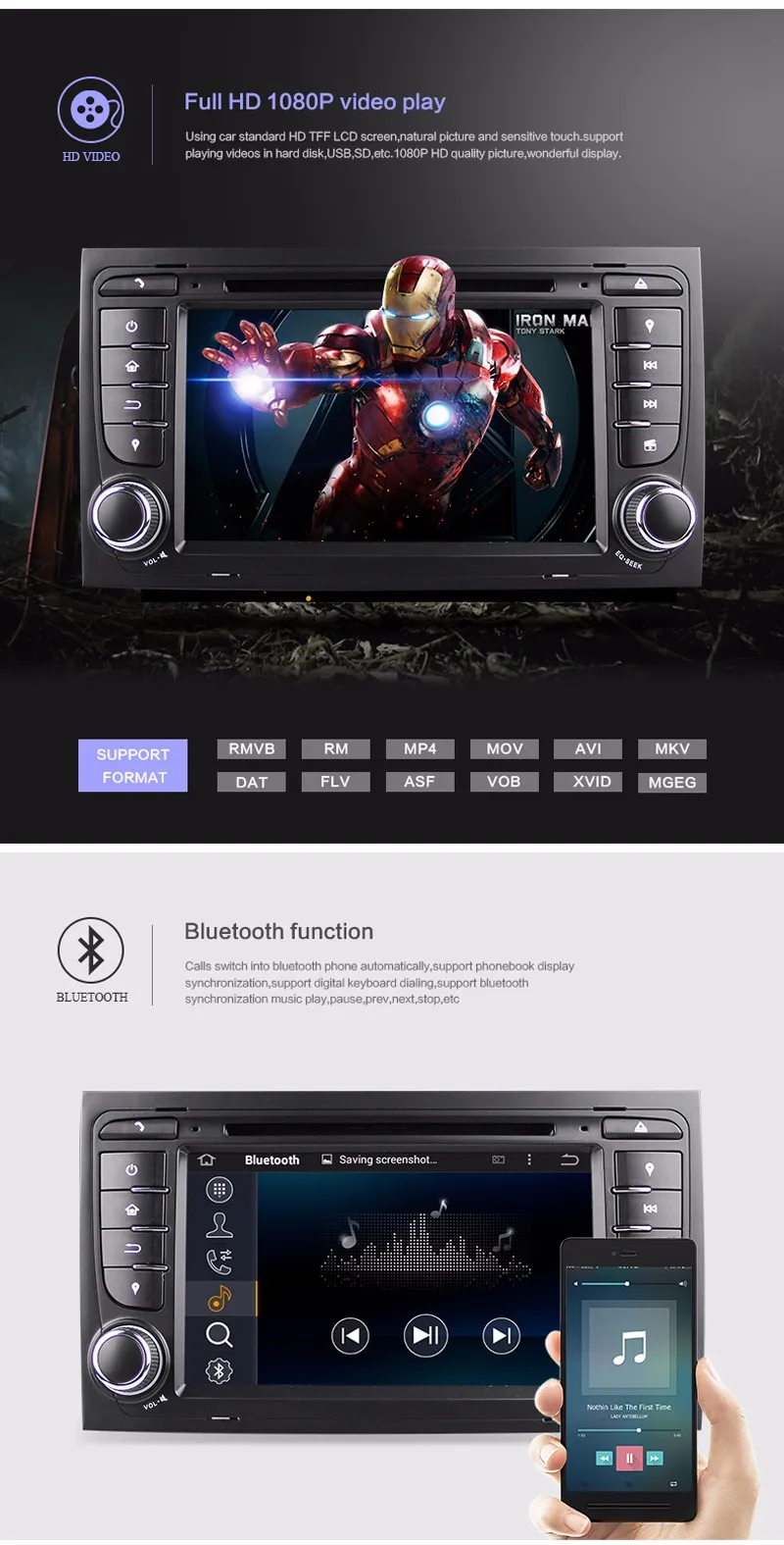 Cheap 2 din android 5.1 quad core car audio dvd automotivo for AUDI A4 2002 - 2007 SEAT EXEO 2009 - 2012 with car dvd gps autoradio tv 3