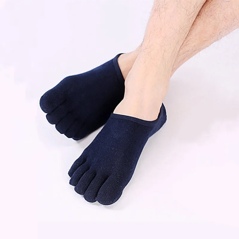 5 Pairs/lot Summer Men Five Finger Socks Cotton Fashion Toe Socks Invisible Nonslip Ankle Breathable Anti-skid Boat Socks Women