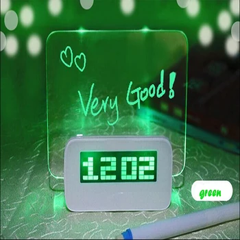 

The LED Display LCD Alarm Clock Message Board Electronic Calendar temperature Timer Watch Student Creativity modern WITFAMILY