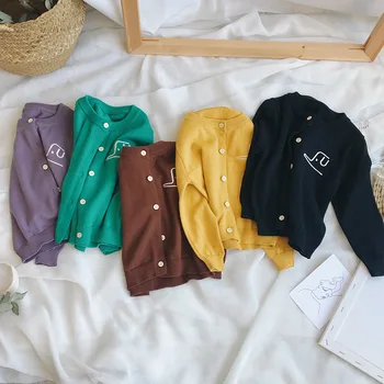 

2018 Autumn Baby Girls Sweaters Boys Clothing Cartoon Letter Boys Sweaters Cardigan New Baby Girls Sweaters Coat Kids Clothing