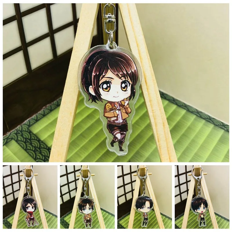 

New Acrylic Anime Attack On The Giant Keychains Giant Legion Flag Cosplay Jewelry Key Ring Car Key Holder For Anime Fans