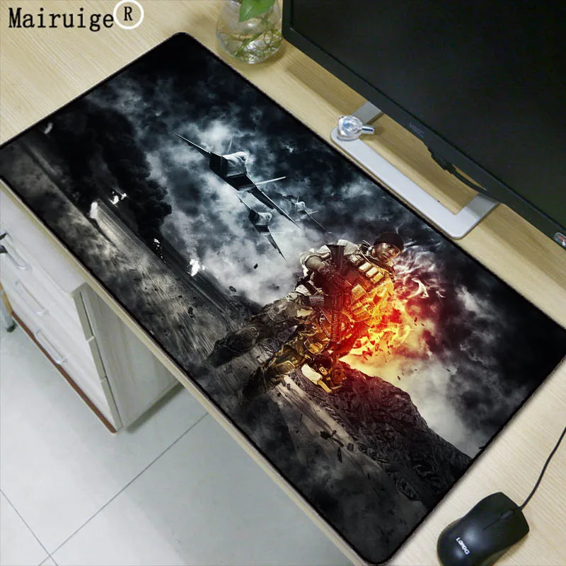 

Mairuige Free Shipping Battlefield Speed New Mousepad Large Gaming Waterproof Mouse Pad Locking Edge Mouse Mat Keyboard Pad