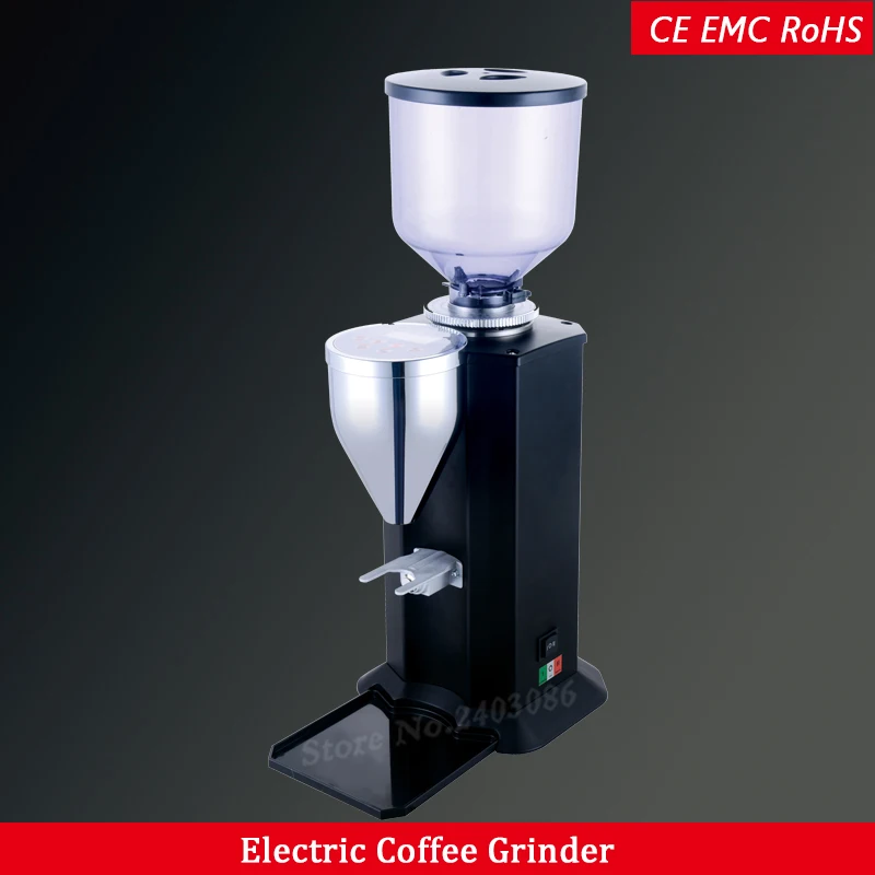 cafe electric coffee grinder machine conical 1.5L abs hopper burr