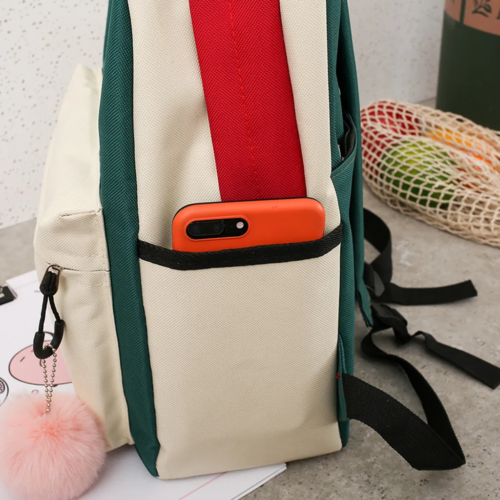 Женский рюкзак, Холщовый, 4 шт., лоскутные цветные рюкзаки, винтажная сумка через плечо, мини-карандаш, посылка, дикие рюкзаки, Sac A Dos