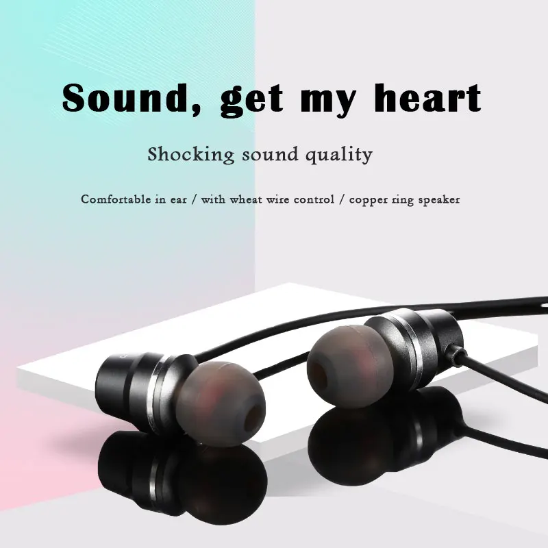 

OwnFone F-058 metal in-ear wired headset line control subwoofer earphones Android IOS mobile phone universal