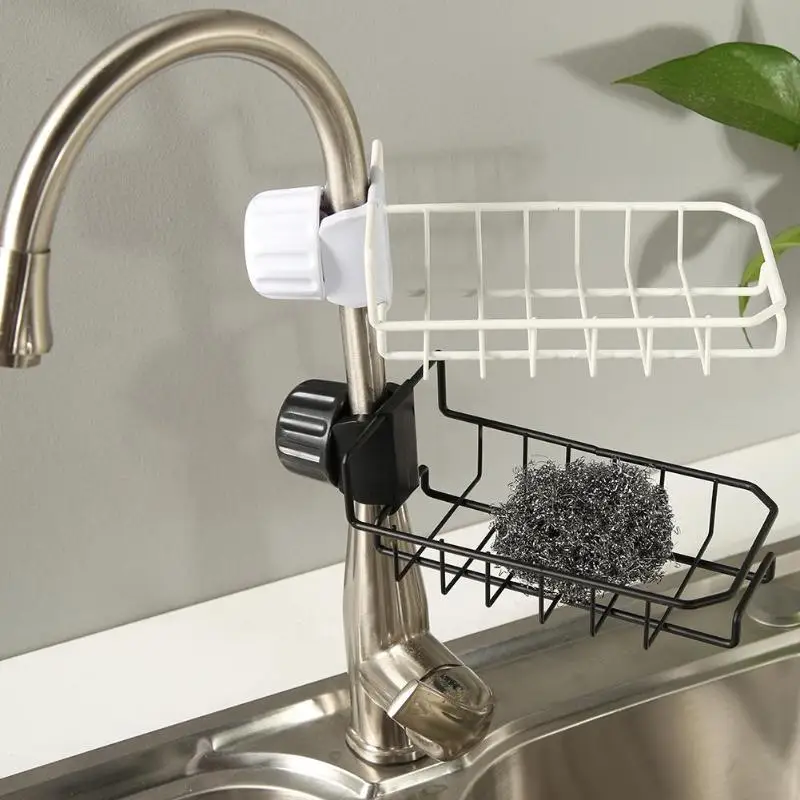 

Stainless Steel Hot Sink Hanging Storage Rack Holder Faucet Clip Bathroom Kitchen Dishcloth Clip Shelf Drain Dry Towel Organizer