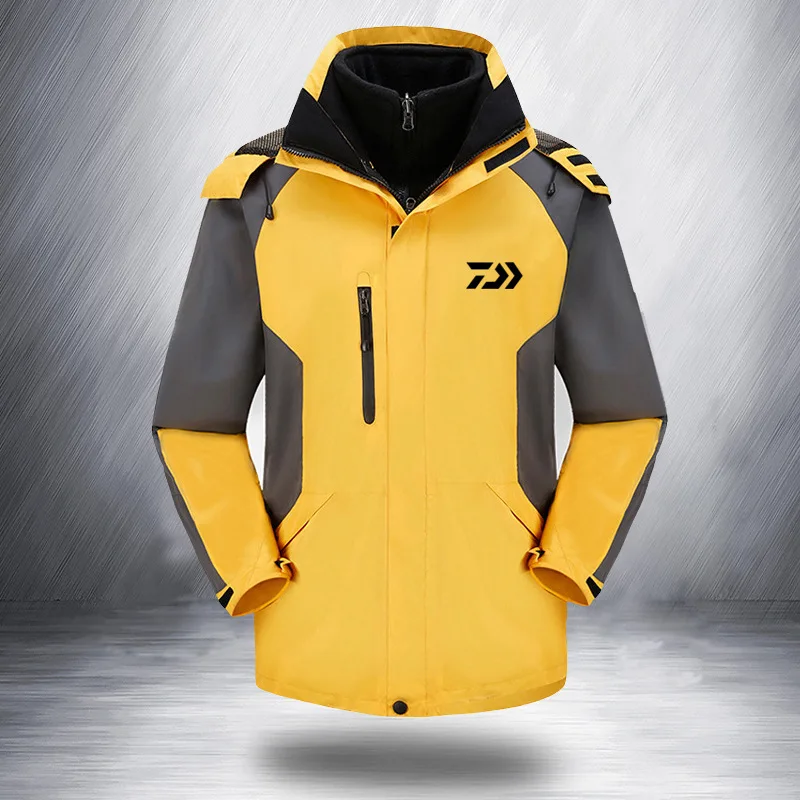 Prova de Vento Roupas de Pesca Inverno ao ar 2018 Outono Livre Assalto Pesca Daiwa Roupas à Quente Respirável Dois peça à Prova d' Água 7 High Quality Esporte e Lazer