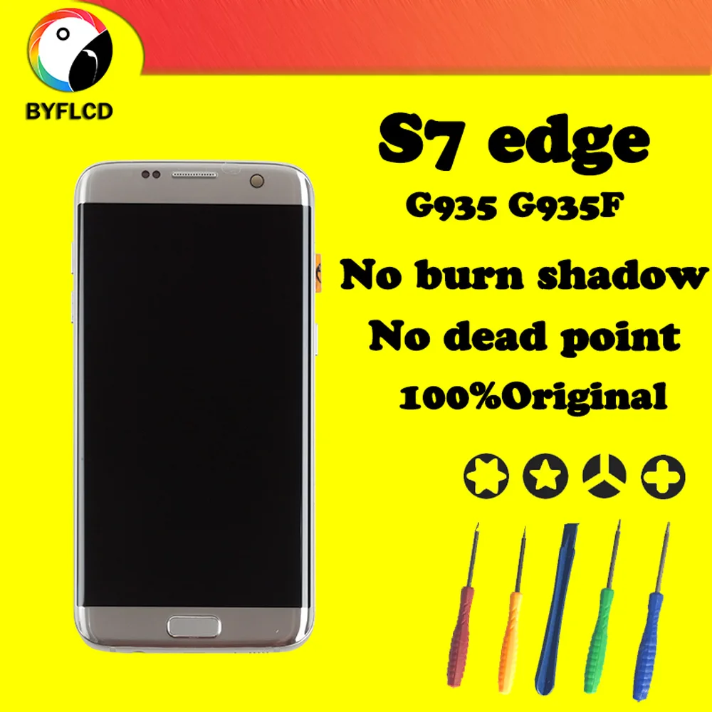 

Original AMOLED Lcd For Samsung S7 edge screen G935 G935F Display For Samsung Galaxy S7 edge Lcd Touch Display Assembly Replace
