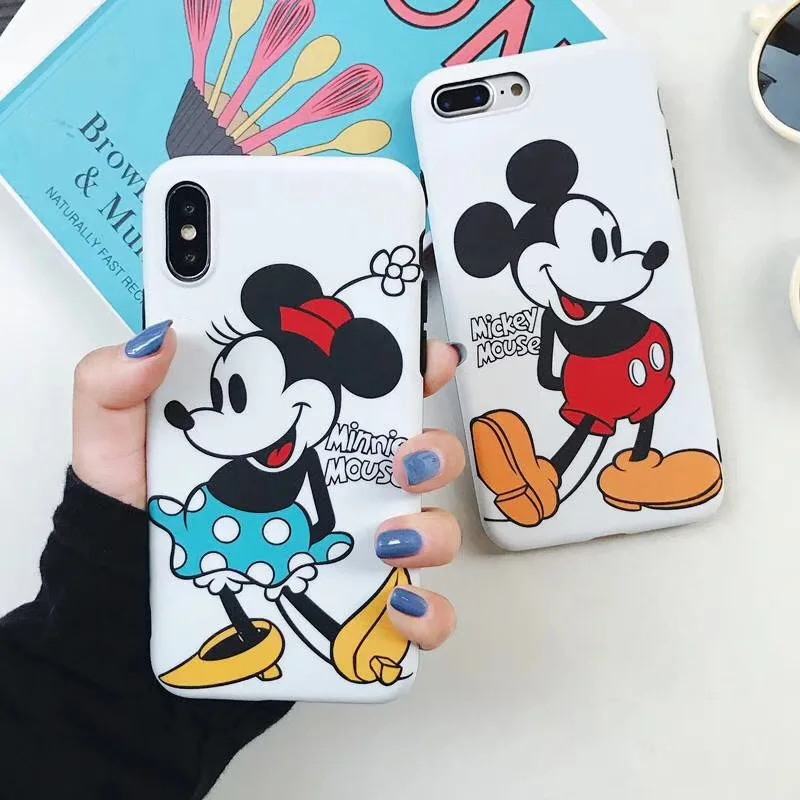 

Mickey Minnie Super Cute cartoon phone case for iphone 6 6s 7 8 plus x xs max xr imd silicone soft cover Fundas