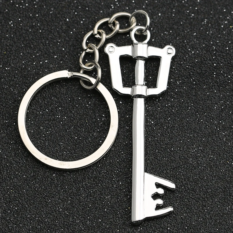 

Kingdom Hearts Keychain Keyblade Key Sora Riku Kair Roxas Logo Silver Color Keyring Key Chain Ring Hot Game Jewelry Wholesale