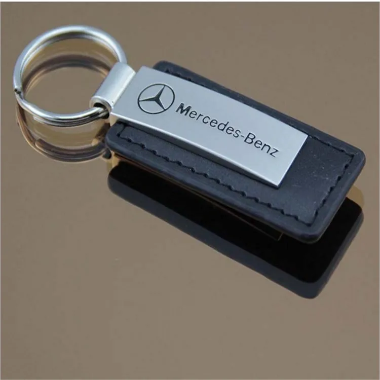 

Creative metal for Mercedes Benz leather car logo keychain key chain Y-274