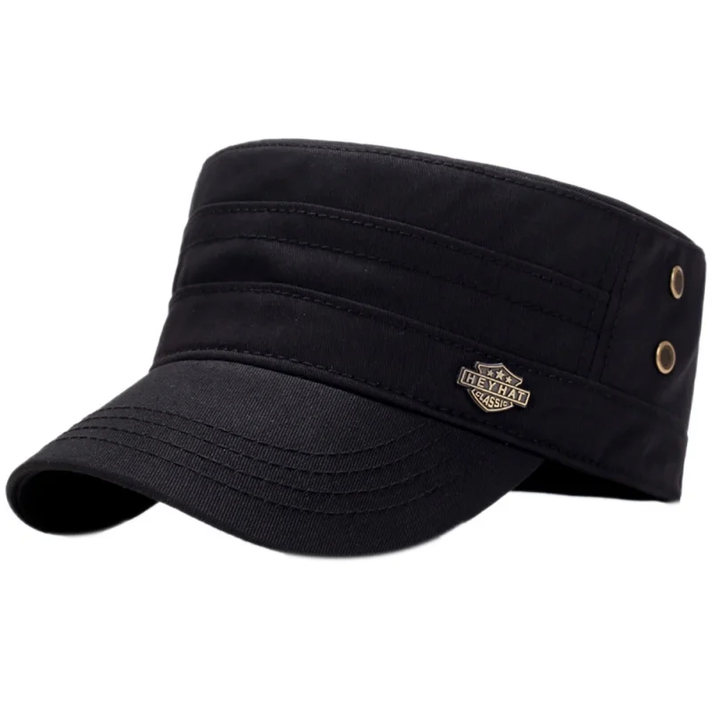 

Flat Top Cap Cotton Men Women Adjustable Sunshade Portable Running Hat Head Wear Gorras Mujer