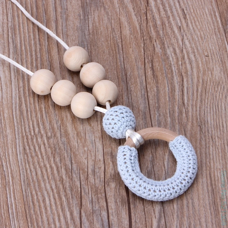 Organic Cotton Teething Necklace For Mom Wooden Chewing Necklace Baby Mom Gift Drop Ship Organic Cotton Teething Necklace For Mom Wooden Chewing Necklace Baby Mom Gift Drop Ship