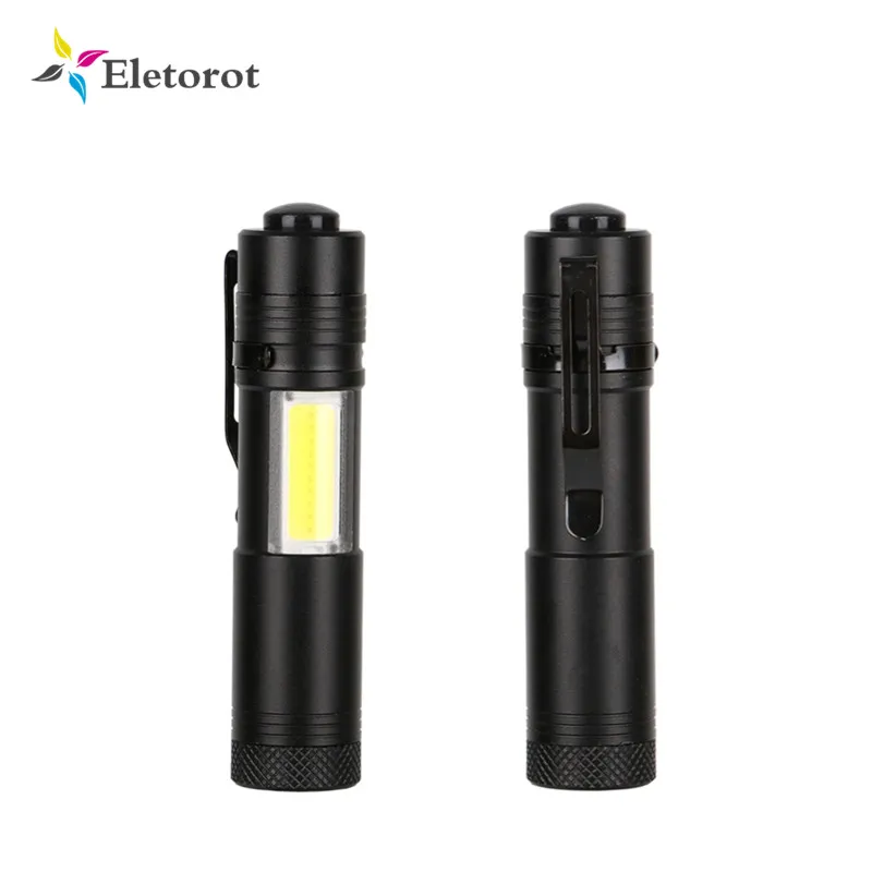 

Mini XPE COB LED Portable Flashlight Work Light Waterproof 4 Modes Lamp Linterna Lanterna Pen Torch Light By 14500/AA Battery