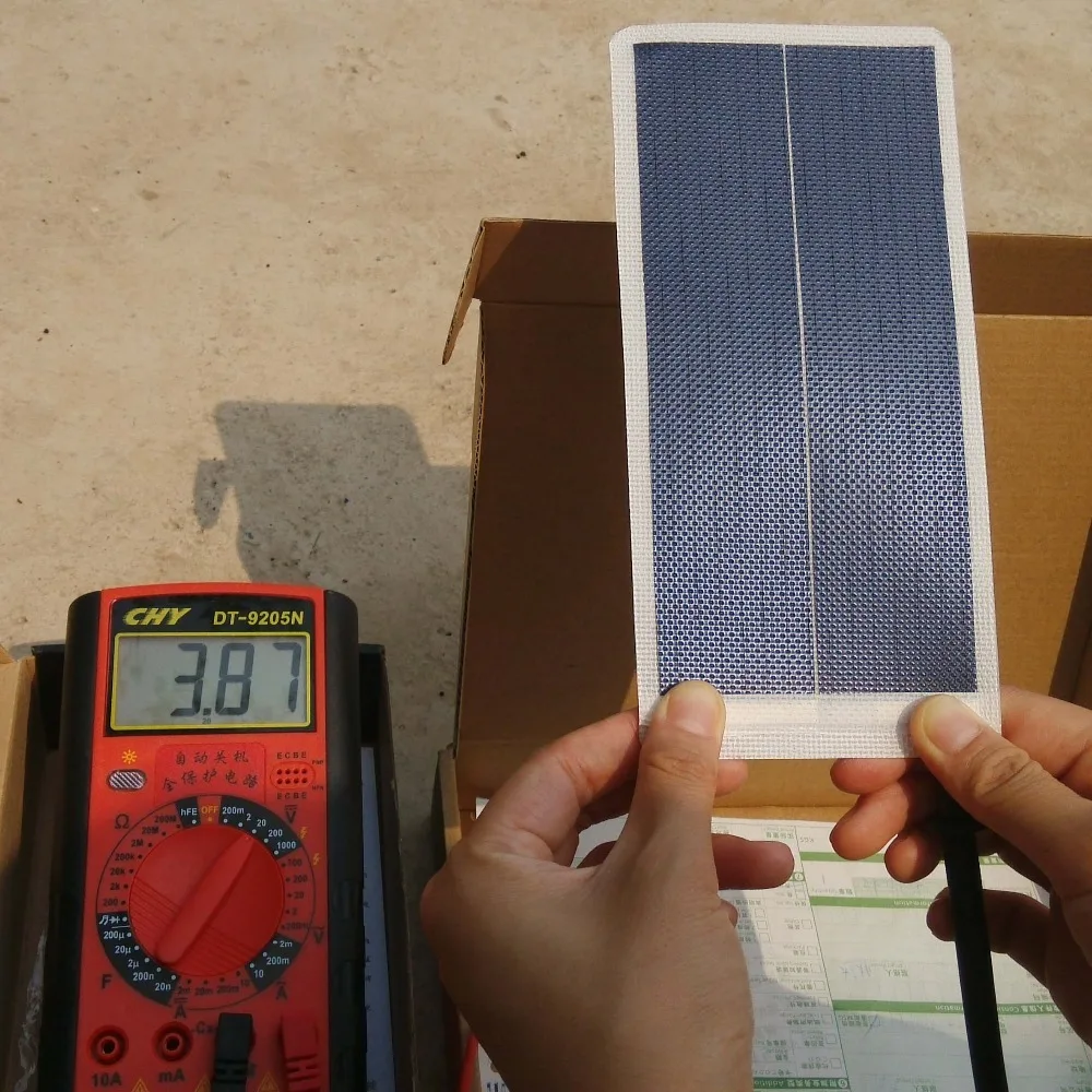 Гибкий тонкопленочный солнечный модуль Placa Solar Fotovoltaica 1 Вт 3В 370ма аккумуляторная