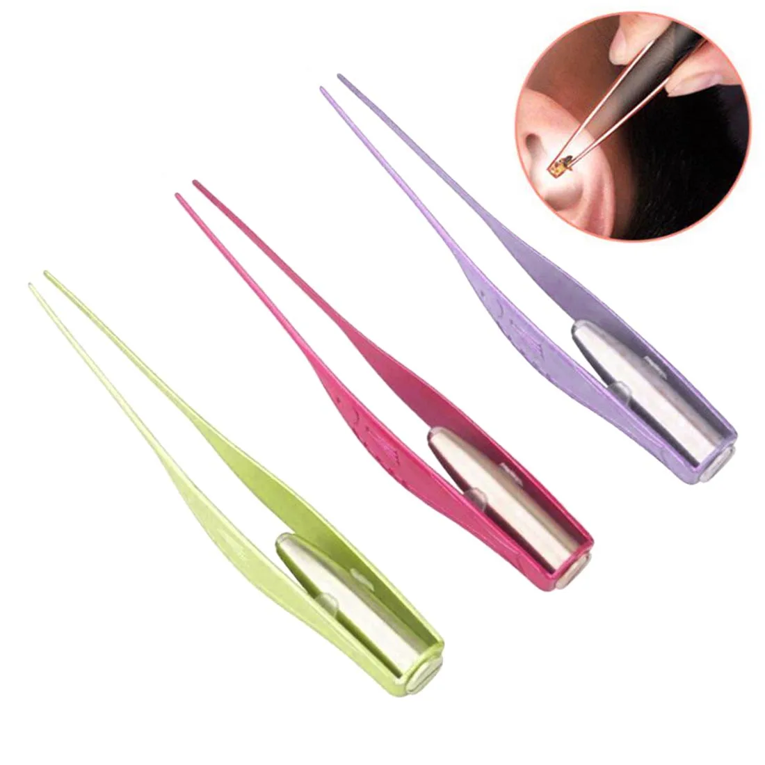 

1pcs Earwax Safety Care Tool Safety Ears Do Not Hurt Digging Ear Glow Earplug Removal Wax Tweezers