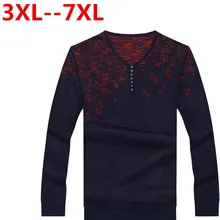 9XL 8XL 7XL 6XL Autumn Winter New Thick Warm Sweater Men Knitted Cashmere Wool Pullover Men Fashion Patchwork V-Neck Pull Homme