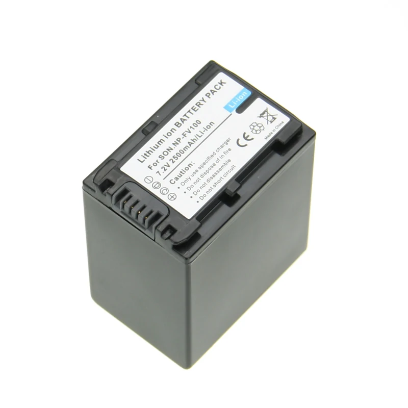  1pcs Battery NP-FV100 NP FV100 NPFV100 Rechargeable Camera Battery For SONY FDR-AX100E AX100E HDR XR550E XR350E CX550E CX350E 