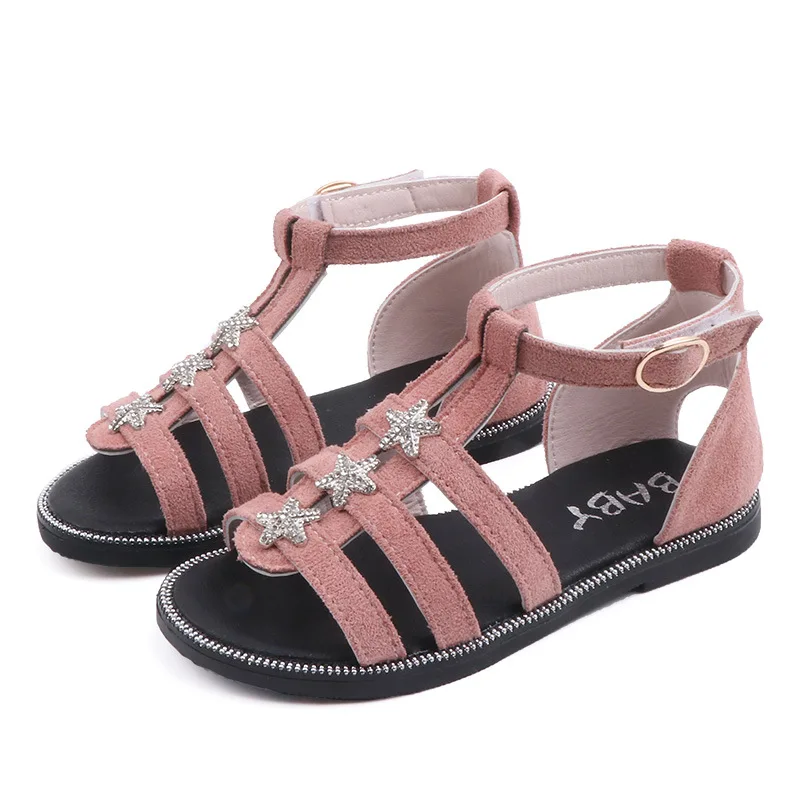 

AFDSWG girls summer child sandals black girls sandals, shoes for kids girls roman gladiator sandals, kids beach shoes