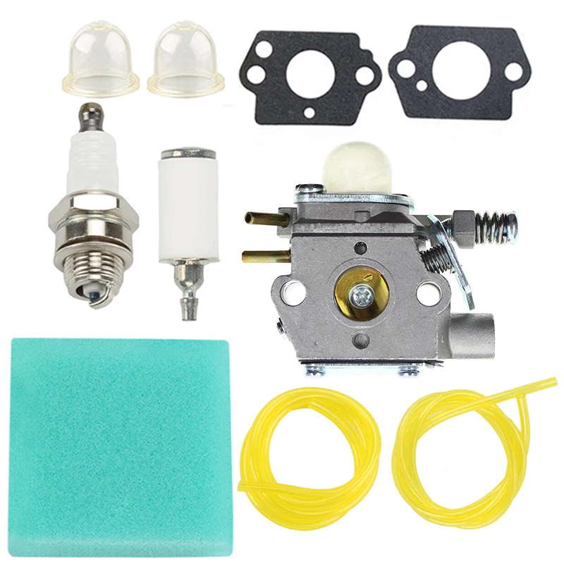 

Carburetor Kit For Poulan Weed Eater Stens 615-351 Gaskets Air Fuel Filter Line
