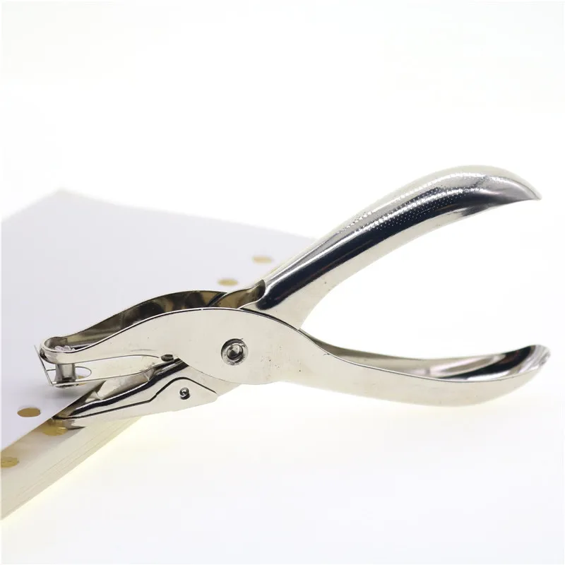 Paper Punch Hole Punching Tools Single Hole Punch 8 Sheet Capacity 6mm Diameter Hole Puncher Hand Paper Scrapbooking Punches for Home Office School Supplies