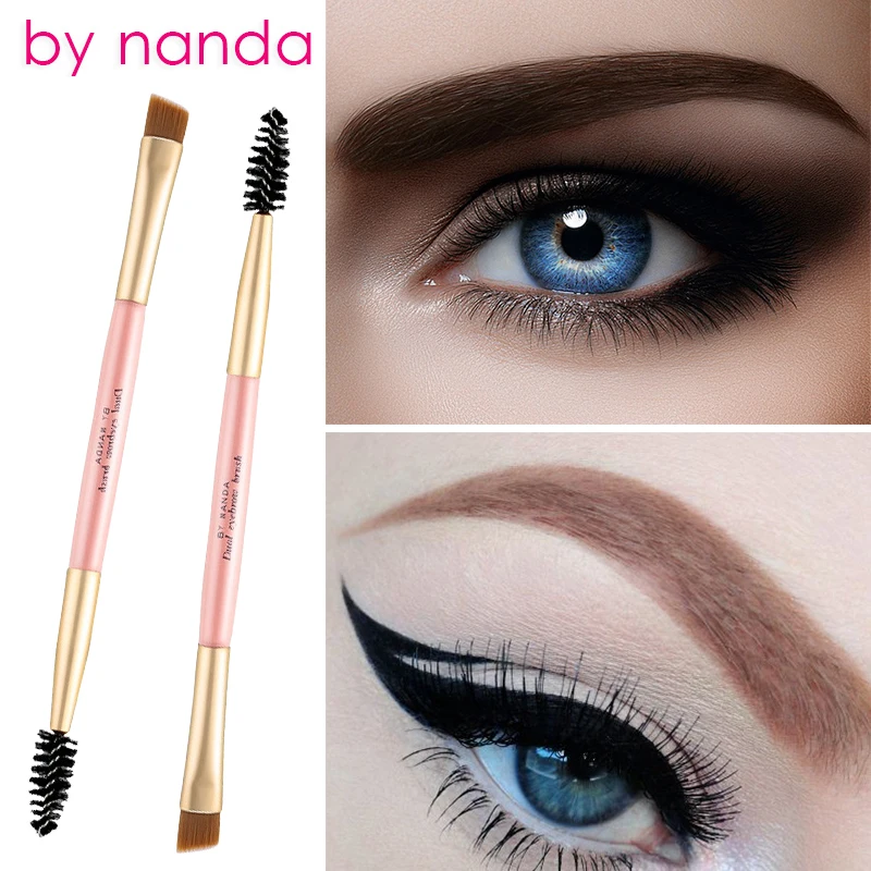 

by nanda Double Eyebrow Brush+Eyebrow Comb Beauty Eyeshadow Brush Eyebrow Makeup Tools For Eyelash Brush Eye Makeup Brushes