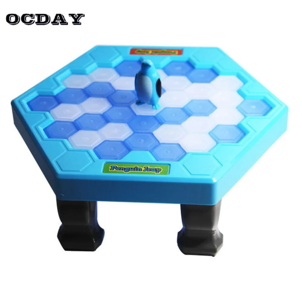 

OCDAY Ice Breaking Save The Penguin Puzzle Table Games Balance Ice Cubes Knock Ice Block Paternity Interactive Family Funny Toys