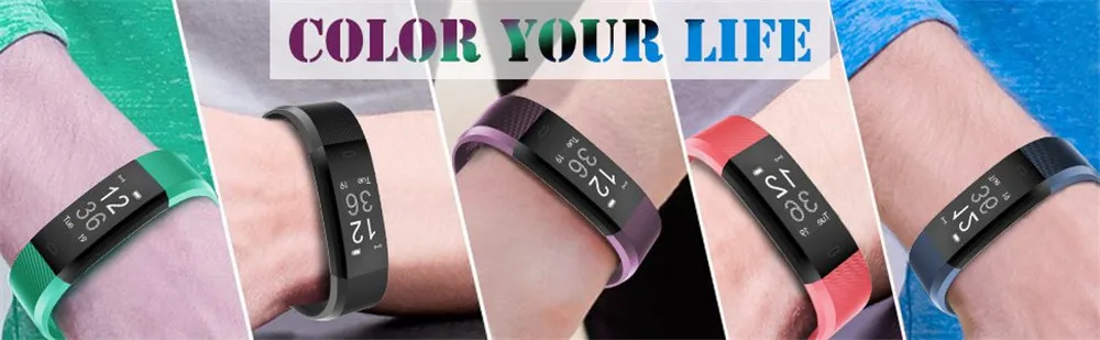 LEMFO ID115HR Plus Smart band Bracelet Heart Rate Monitor Pedometer Fitness tracker Smartband Wristband