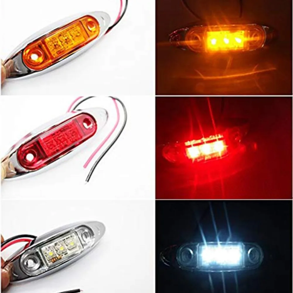 

New LB003-3 24/12v Led Side Marker Blinker Lights for Trailer Trucks Piranha Caravan Side Clearance Marker Light Lamp