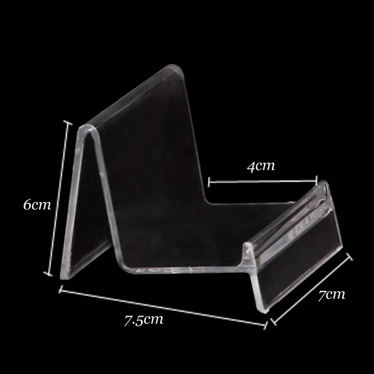 

Wholesale 10 Plastic Clear View Wallet Phone Display Stand Rack Card Holder 120330WS-02