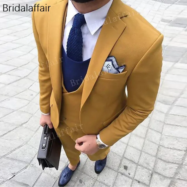 Wonderful Custom Made Mens Suits Orange Formal Dress Men Suit Set Men ...