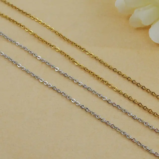 Dolaime Necklace For Women Small Link Chain 2mm Wide Stainless Small Link Chain 2mm Wide Stainless